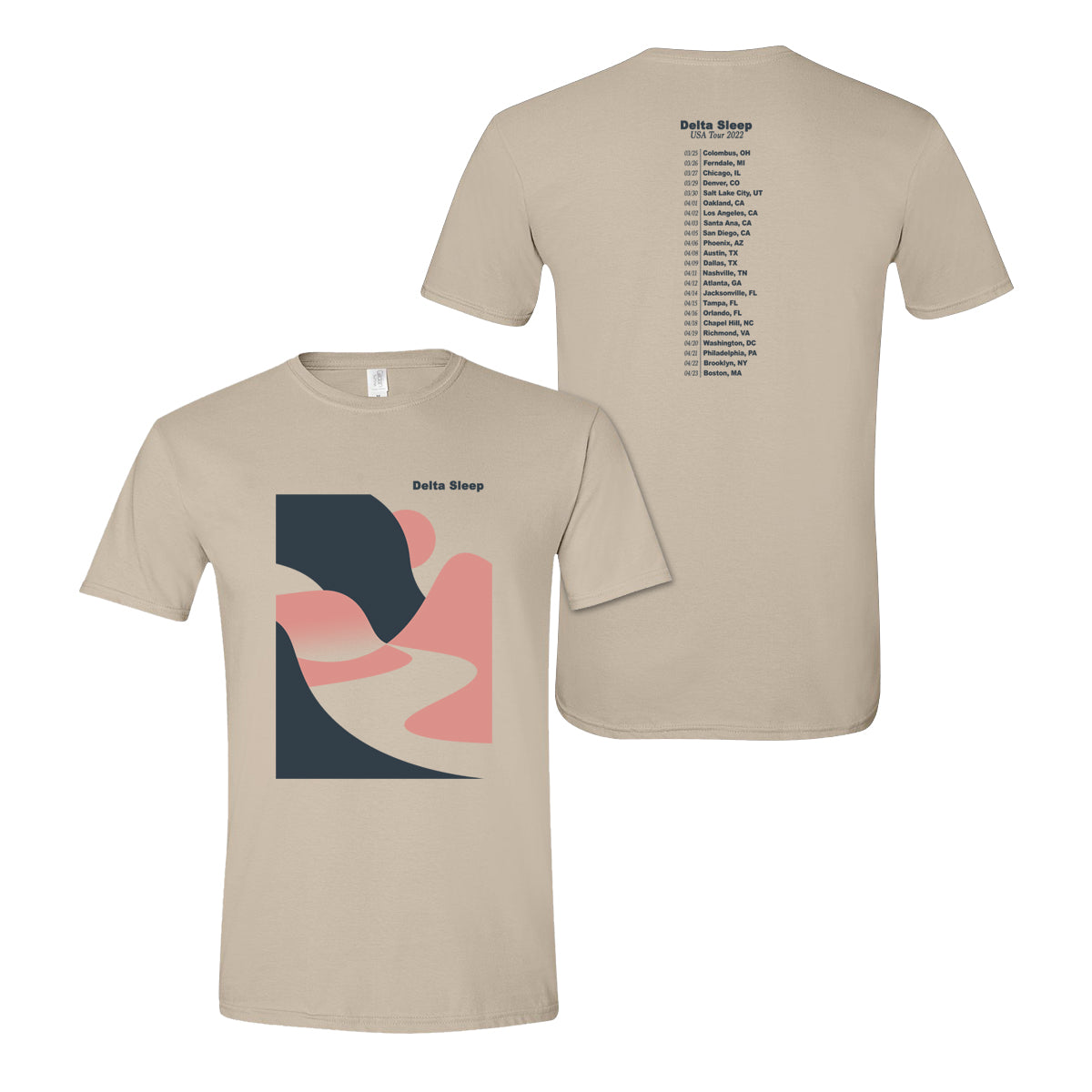 USA 2022 Tour T-Shirt (Sand) – Delta Sleep - US