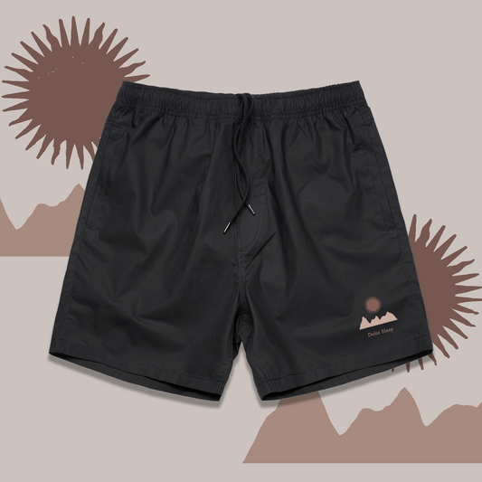 Mountain Beach Shorts - Black (PREORDER)